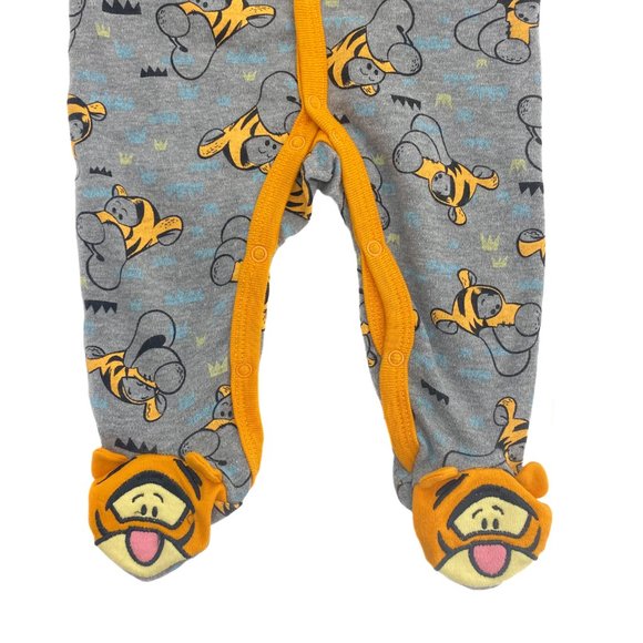 DISNEY Baby Winnie the Pooh Tigger Grey Orange Sleep and Play Size 3/6M - Picture 7 of 11